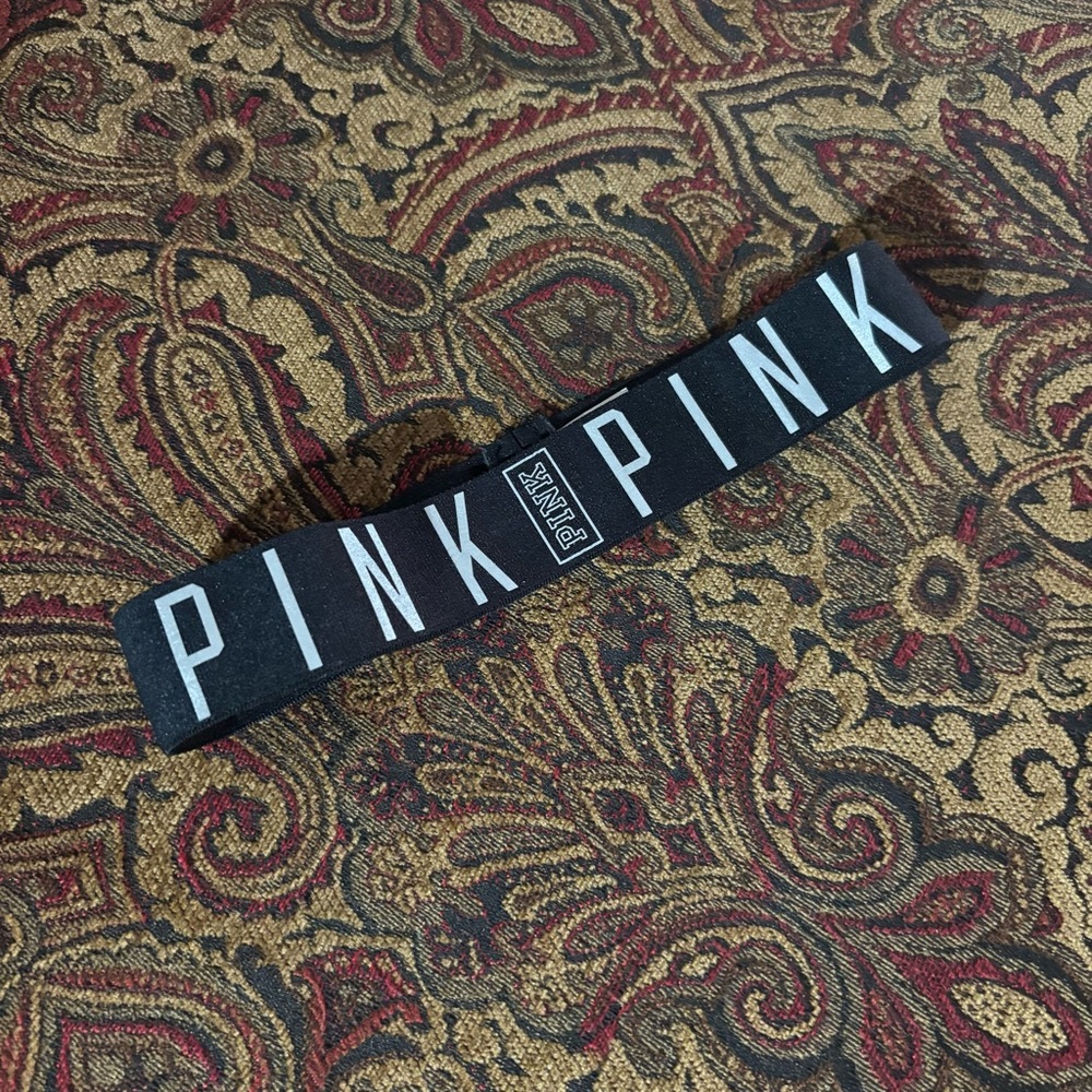 PINK Victoria's Secret Black Logo Headband